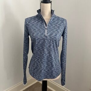 Zero Restriction Quarter Zip XS Blue Space Dye Vented Athletic Pullover Golfcore